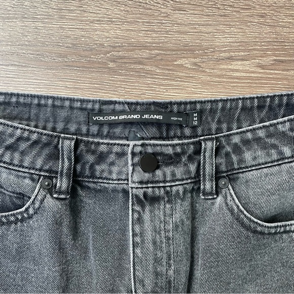 Volcom Black Denim High Rise Skirt 12 - Picture 3 of 4